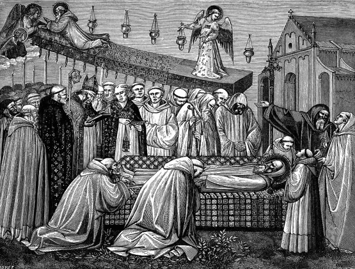Framed Print : Saint Benedict Dies 480? 547 Norcia Deathbed Framed Print : Saint Benedict Dies 480? 547 Norcia Deathbed