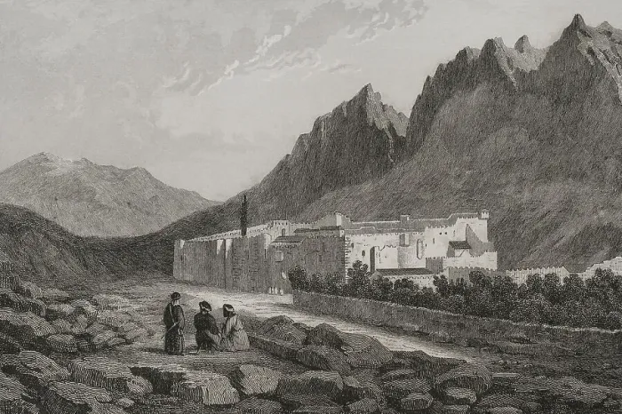 Framed Print : Saint Catherine's Monastery, at the foot of Mount Framed Print : Saint Catherine's Monastery, at the foot of Mount
