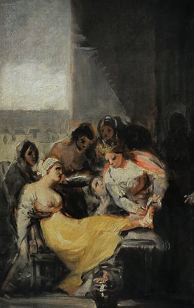 Saint Elizabeth of Portugal healing a sick woman, circa 1799