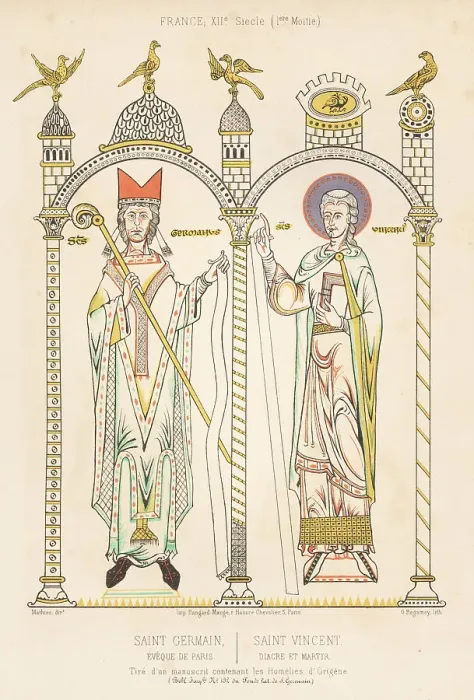 Framed Print : Saint Germain and Saint Vincent of Saragossa Framed Print : Saint Germain and Saint Vincent of Saragossa