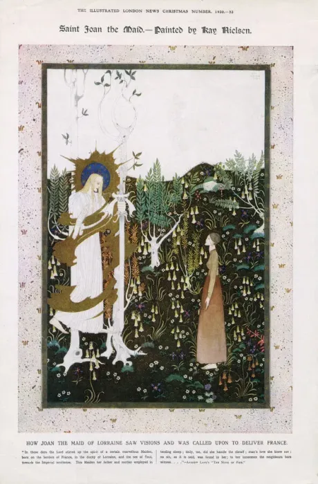 Framed Print : Saint Joan the Maid by Kay Nielsen. How Joan the Maid of Lorraine saw visions Framed Print : Saint Joan the Maid by Kay Nielsen. How Joan the Maid of Lorraine saw visions