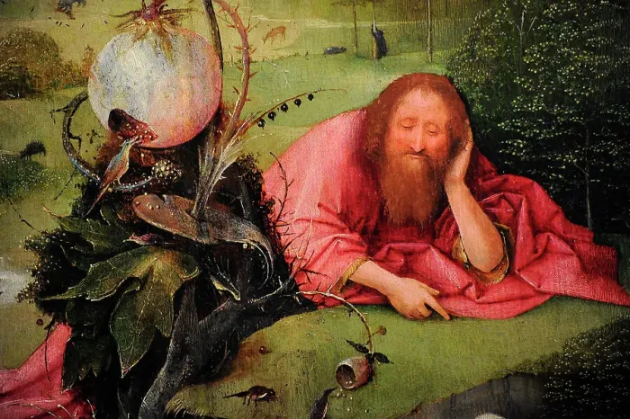 Framed Print : Saint John the Baptist in Meditation, circa 1495, by Bosch
