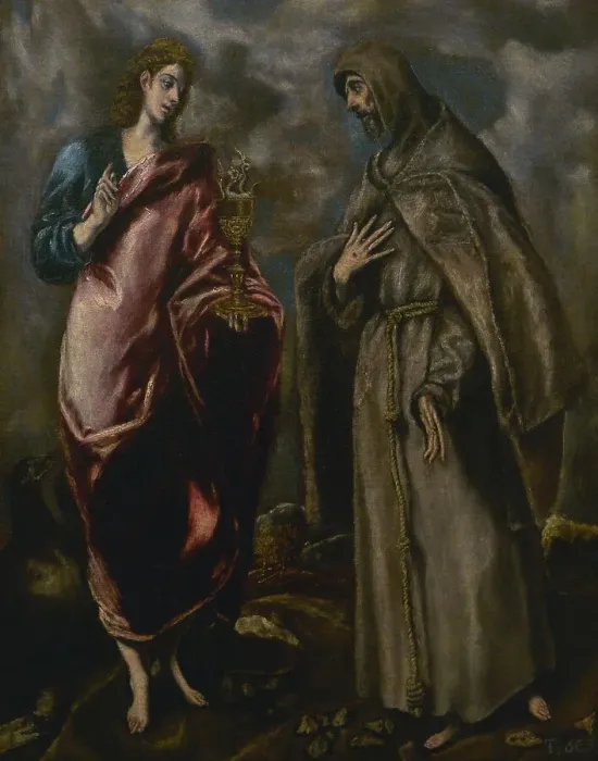 Framed Print : Saint John the Evangelist and Saint Francis of Assisi Framed Print : Saint John the Evangelist and Saint Francis of Assisi