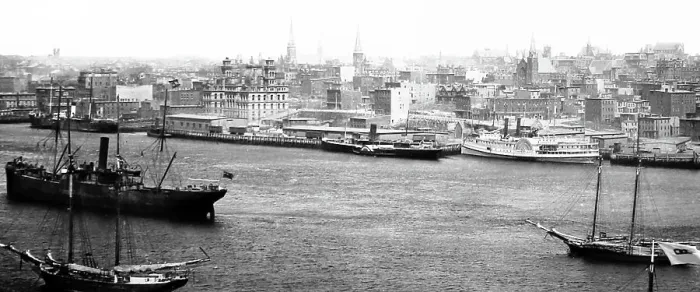 Framed Print : Saint John Harbour, New Brunswick, Canada, early 1900s Framed Print : Saint John Harbour, New Brunswick, Canada, early 1900s
