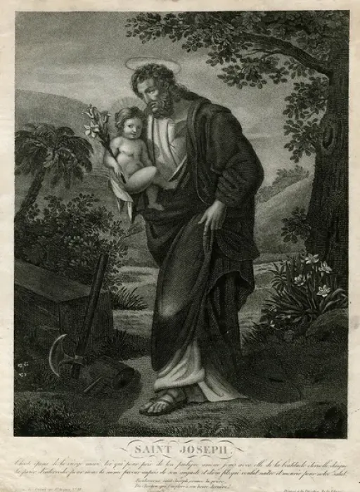 Framed Print : Saint Joseph & his Son Framed Print : Saint Joseph & his Son