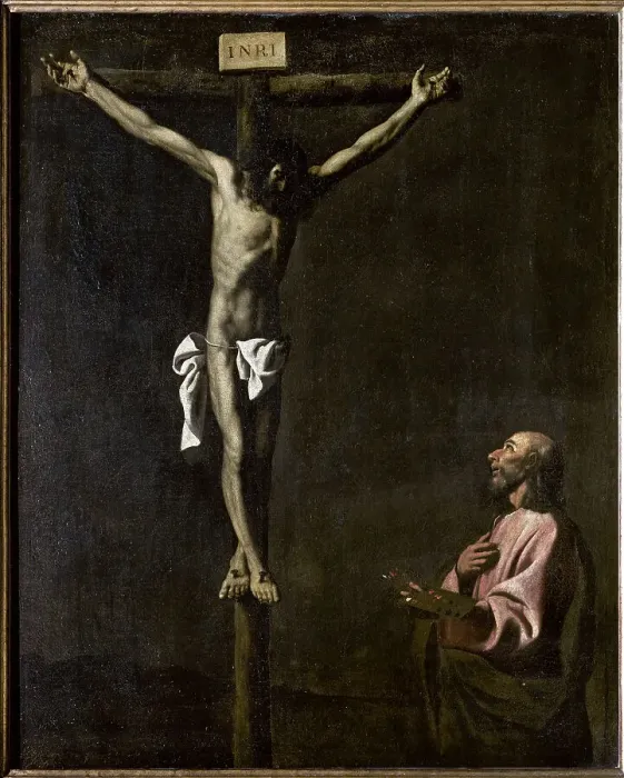 Framed Print : Saint Luke Painting the Crucifixion, by Zurbaran