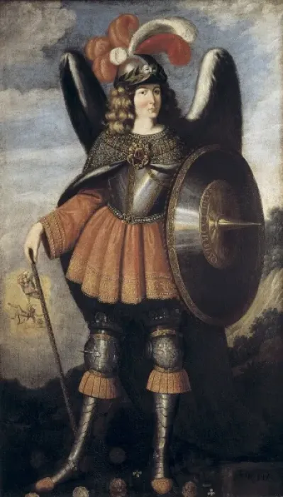 Framed Print : Saint Michael the Archangel. 17th c. PERU. Arequipa Framed Print : Saint Michael the Archangel. 17th c. PERU. Arequipa