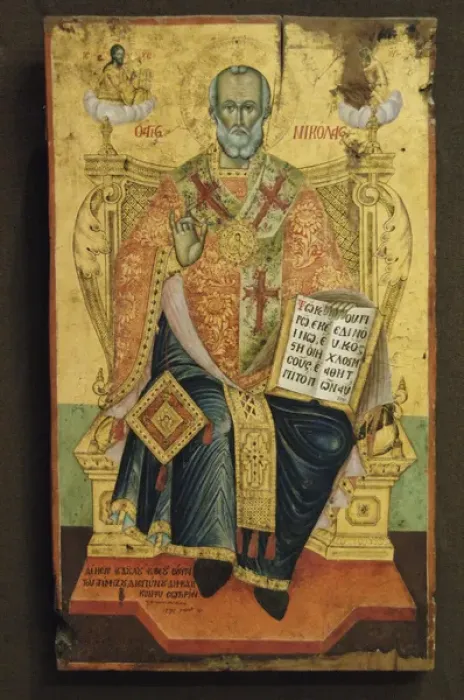 Framed Print : Saint Nicholas ( 270 A?i?343). Anonymous work, 18th century Framed Print : Saint Nicholas ( 270 A?i?343). Anonymous work, 18th century