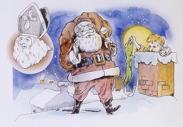 Saint Nicholas / Father Christmas / Santa Claus delivering #4418620