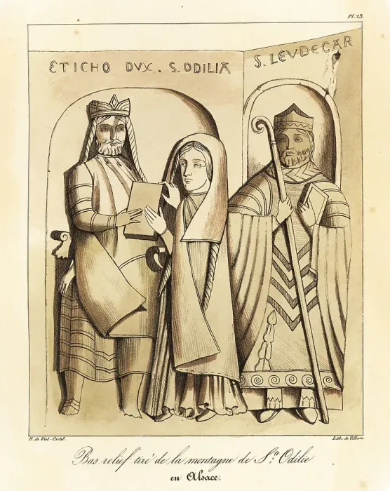 Framed Print : Saint Odile, Adalrich, Duke of Alsace, and Bishop Leodegar Framed Print : Saint Odile, Adalrich, Duke of Alsace, and Bishop Leodegar