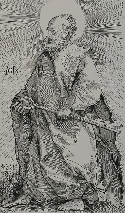 Framed Print : Saint Peter (1st century BC - 67 AD). One of Framed Print : Saint Peter (1st century BC - 67 AD). One of