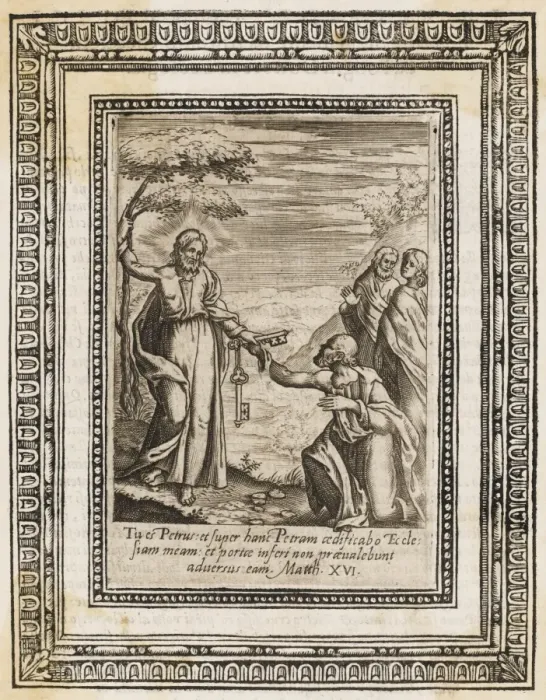 Framed Print : Saint Peter receiving the keys to the Kingdom of Heaven Framed Print : Saint Peter receiving the keys to the Kingdom of Heaven