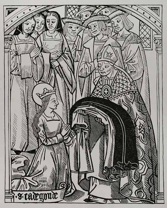 Framed Print : Saint Radegund (ca. 520-587). Princess of Thuringia Framed Print : Saint Radegund (ca. 520-587). Princess of Thuringia
