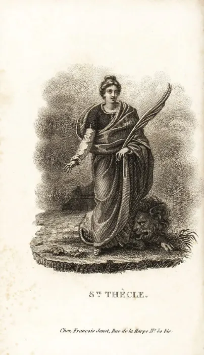 Framed Print : Saint Thecla, 1st century saint and virgin martyr Framed Print : Saint Thecla, 1st century saint and virgin martyr
