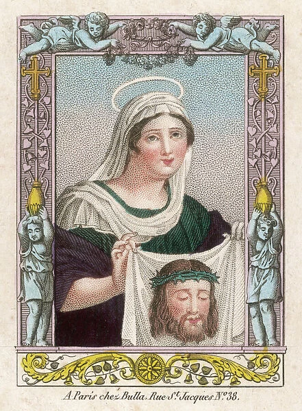 Saint Veronica. SAINT VERONICA she used her handkerchief to mop Jesus's