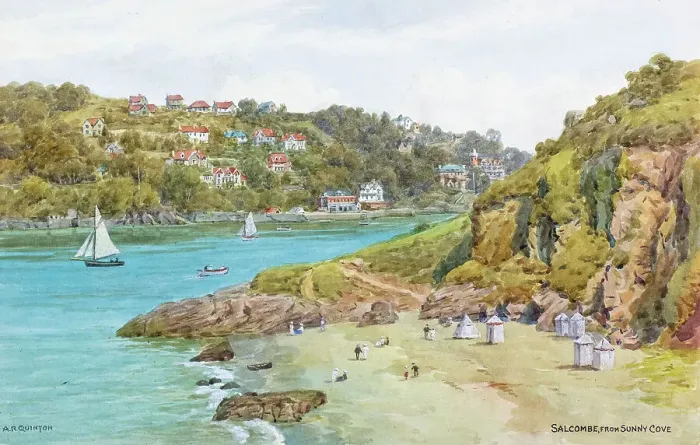 Framed Print : Salcombe, Devon, viewed from Sunny Cove Framed Print : Salcombe, Devon, viewed from Sunny Cove