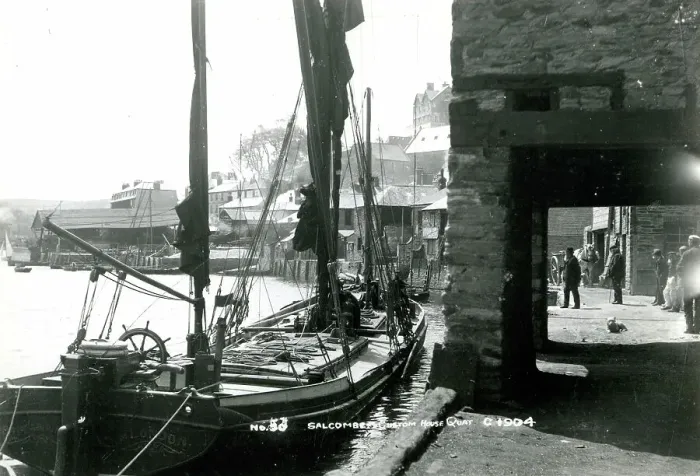 Framed Print : Salcombe Quay and Custom House, Devon Framed Print : Salcombe Quay and Custom House, Devon