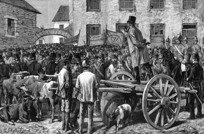 Framed Print : Sale of cattle in Ireland by Sheriff Framed Print : Sale of cattle in Ireland by Sheriff