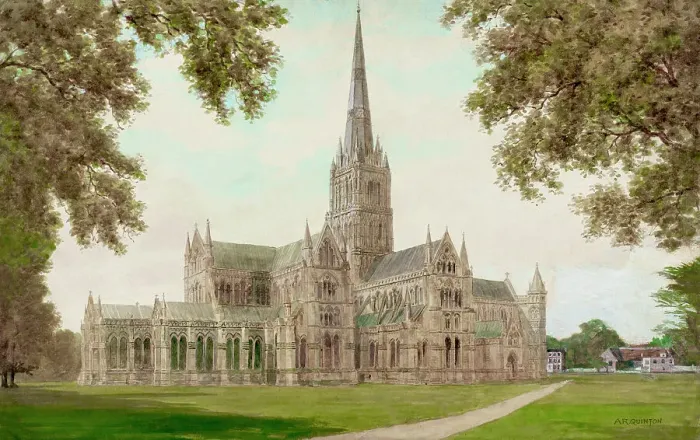 Framed Print : Salisbury Cathedral, Salisbury, Wiltshire Framed Print : Salisbury Cathedral, Salisbury, Wiltshire