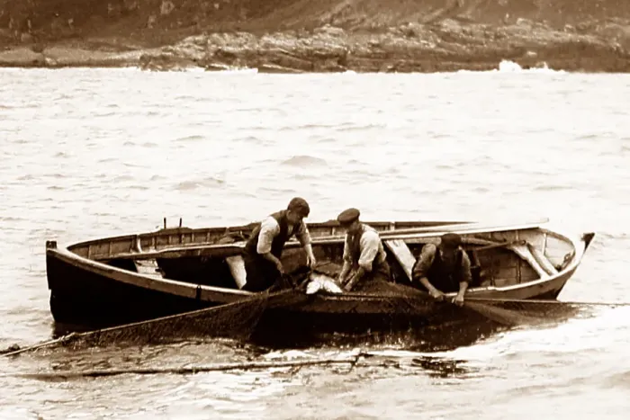 Framed Print : Salmon fishing, Oban, Scotland Framed Print : Salmon fishing, Oban, Scotland
