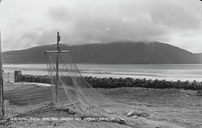 Framed Print : Salmon Net Drying at Keel Bay Framed Print : Salmon Net Drying at Keel Bay