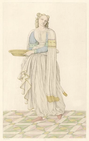 SALOME. Salome, after dancing for Herod, carries a plate on which to place