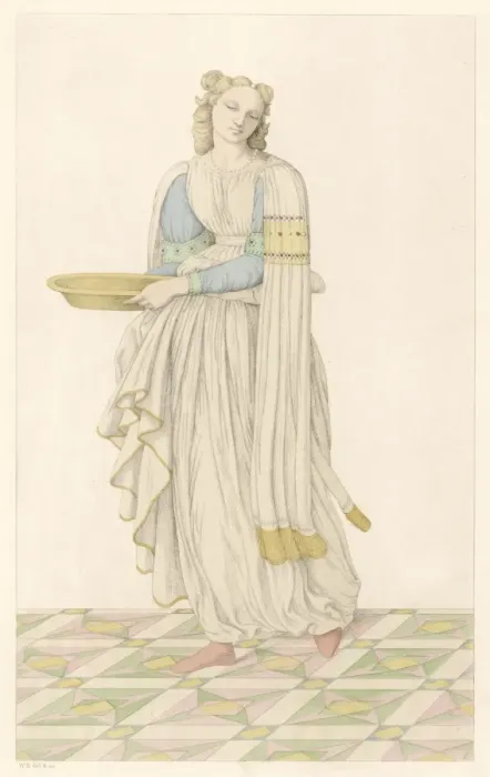 Framed Print : SALOME. Salome, after dancing for Herod, carries a plate on which to place Framed Print : SALOME. Salome, after dancing for Herod, carries a plate on which to place