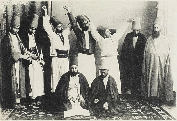 Salonica - Group of Whirling Dervishes with ney player