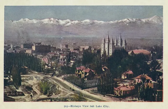 Framed Print : Salt Lake City, Utah, USA - Birdseye View Framed Print : Salt Lake City, Utah, USA - Birdseye View