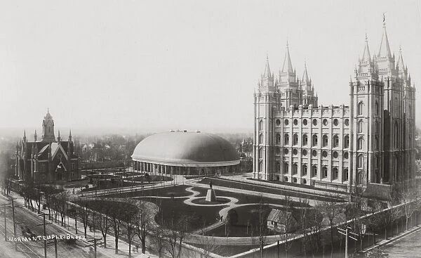 Salt Lake Ctiy, Utah, Mormon temple and tabernacle