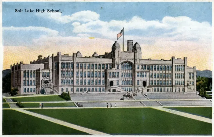 Framed Print : Salt Lake High School, Salt Lake City, Utah, USA Framed Print : Salt Lake High School, Salt Lake City, Utah, USA