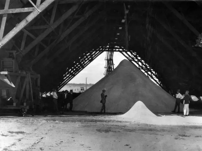 Framed Print : SALT IN STORAGE SHED Framed Print : SALT IN STORAGE SHED