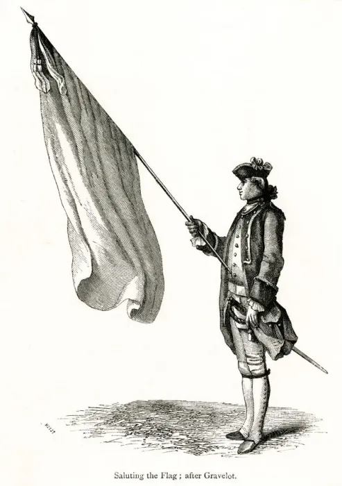 Framed Print : SALUTING THE FLAG-FRENCH Framed Print : SALUTING THE FLAG-FRENCH