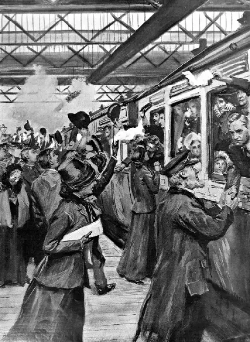 Framed Print : Salvation Army Emigrants at Euston Station, London, 1905 Framed Print : Salvation Army Emigrants at Euston Station, London, 1905