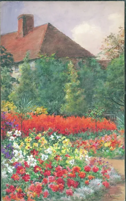 Framed Print : Salvias, dahlias, Old Mill Gardens, Wannock Framed Print : Salvias, dahlias, Old Mill Gardens, Wannock