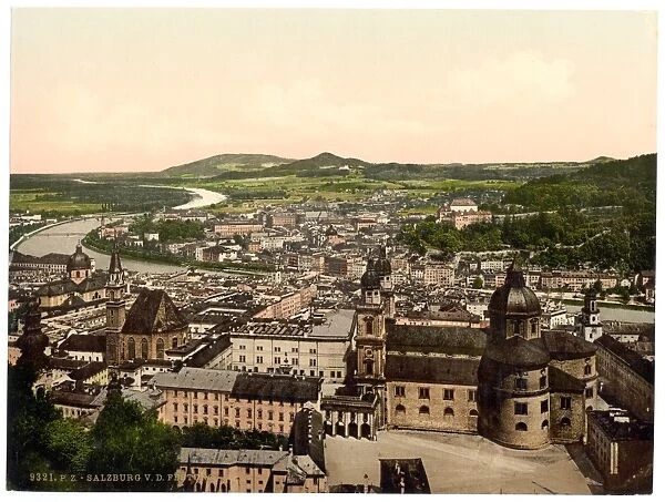 Salzburg, from Maria Plain, Austro-Hungary