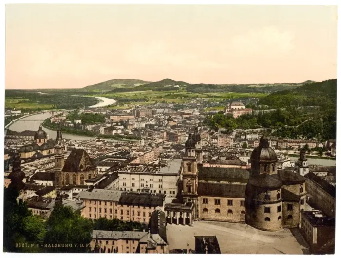 Framed Print : Salzburg, from Maria Plain, Austro-Hungary Framed Print : Salzburg, from Maria Plain, Austro-Hungary