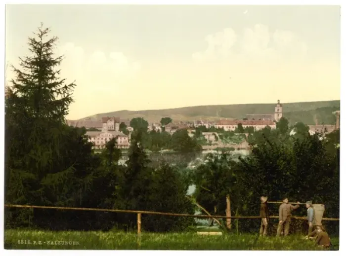 Framed Print : Salzungen (i. e. Bad Salzungen), with the castle, from Seebe Framed Print : Salzungen (i. e. Bad Salzungen), with the castle, from Seebe