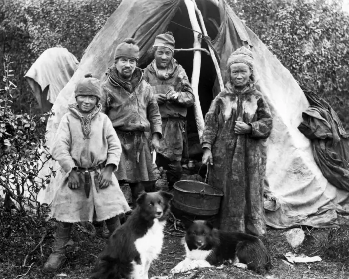 Framed Print : Sami family, Arctic area of Sapmi Framed Print : Sami family, Arctic area of Sapmi