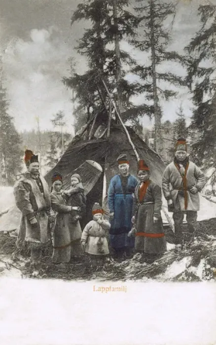 Framed Print : Sami Family, Sweden Framed Print : Sami Family, Sweden