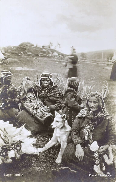 Sami People - Norway - with antlers and dogs