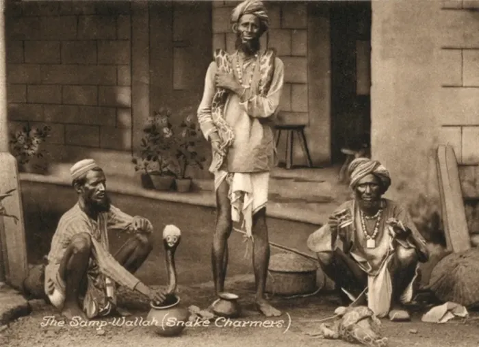 Framed Print : Three samp wallahs, or snake charmers Framed Print : Three samp wallahs, or snake charmers