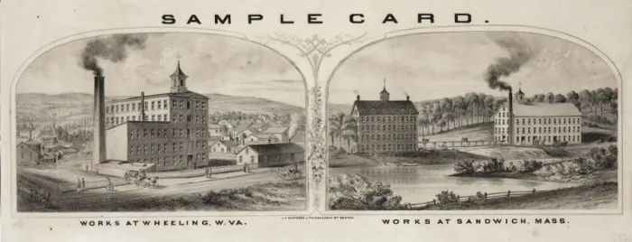 Framed Print : Sample card - works at Wheeling, W. VA. - works at Sandwich Framed Print : Sample card - works at Wheeling, W. VA. - works at Sandwich