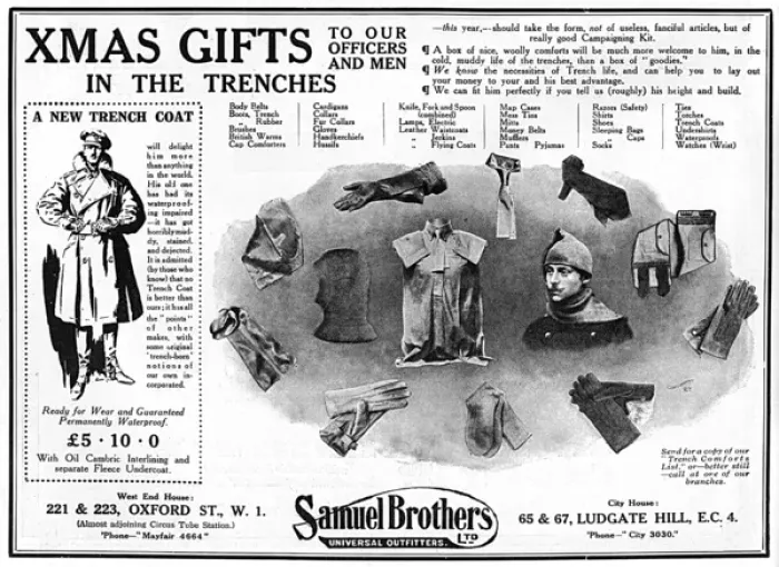 Framed Print : Samuel Brothers, Xmas Gifts in the trenches, WW1 Framed Print : Samuel Brothers, Xmas Gifts in the trenches, WW1
