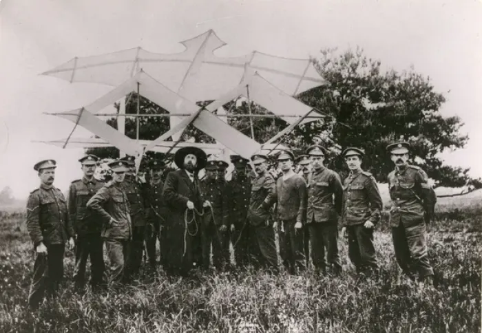 Framed Print : Samuel Cody at Aldershot with his first Kite Framed Print : Samuel Cody at Aldershot with his first Kite