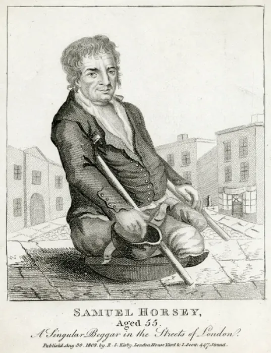 Framed Print : Samuel Horsey - beggar 1803