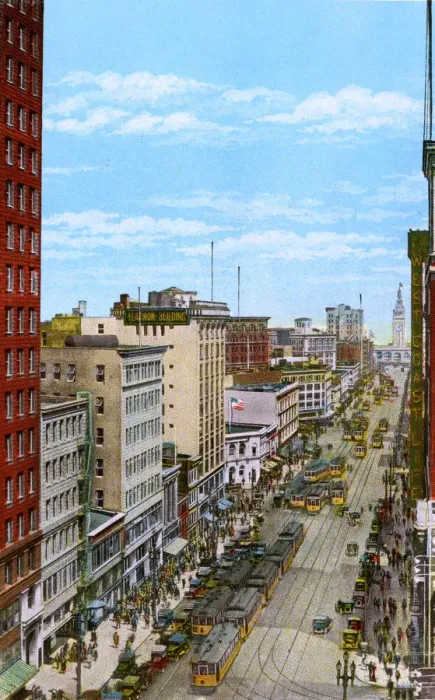 Framed Print : San Francisco, California, USA - Market Street looking east