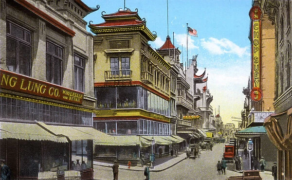 Photo 1940s San Francisco Calif "Scene in Chinatown" 