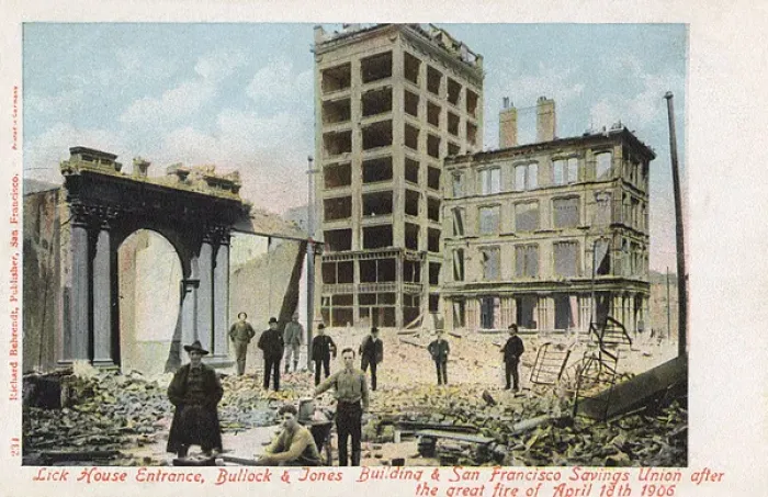 Framed Print : San Francisco Earthquake - Ruins of Buildings Framed Print : San Francisco Earthquake - Ruins of Buildings