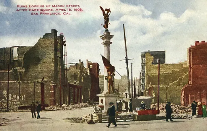 Framed Print : San Francisco Earthquake - Ruins on Mason Street Framed Print : San Francisco Earthquake - Ruins on Mason Street